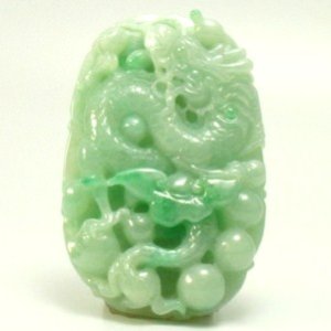 画像: 翡翠ペンダントトップ（龍）