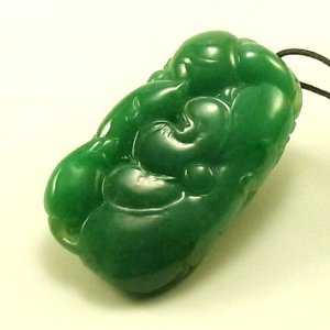 画像: 翡翠ペンダントトップ（蓮＆鯉）