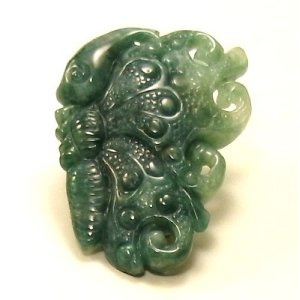 画像: 翡翠ペンダントトップ（蝶）