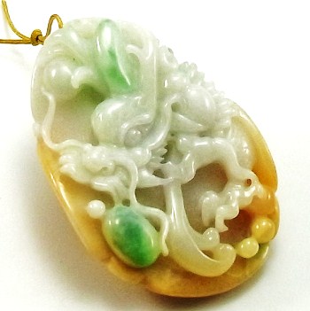 画像: 翡翠ペンダントトップ（龍）